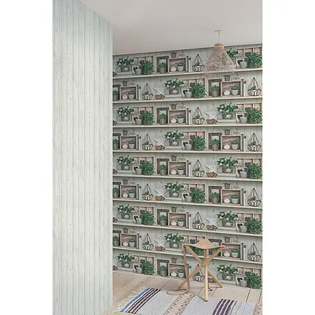 Papel pintado Estantería orgánica