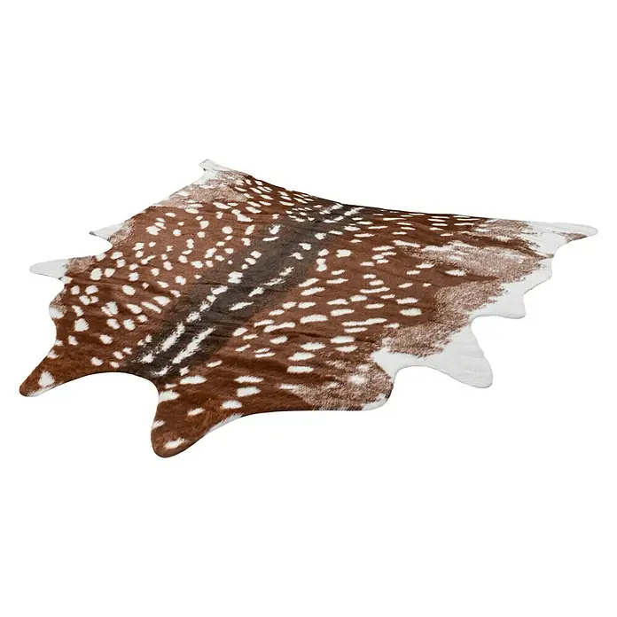 Deko-Kunstfell Rodeo - Reh, Braun/Weiß, 200 x 150 cm, 100 % Polyester - Linke Seitenansicht