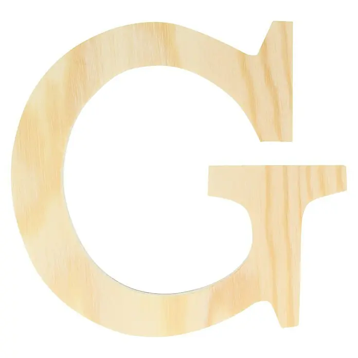 Artemio Letra de madera - Motivo: G, L x An x Al: 11,5 x 1 x 11,5 cm, Madera