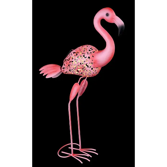 Globo LED-Solar-Dekoleuchte Flamingo - Pink, L x B x H: 340 x 160 x 740 mm