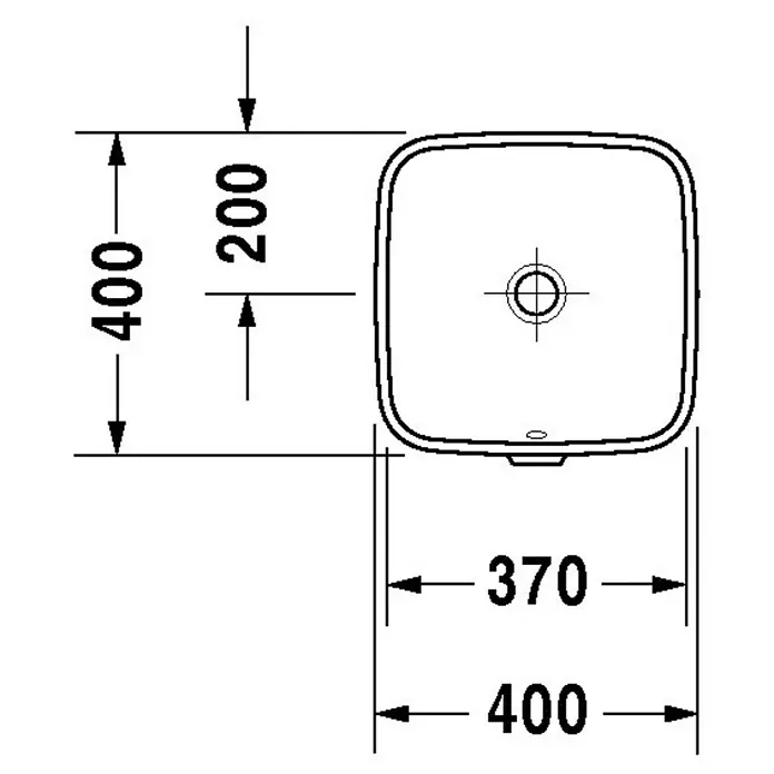 Duravit DuraStyle Einbauwaschbecken Typ 2 - 40 x 40 cm, Mit schmutzabweisender Glasur, Hahnloch: Ohne, Ohne Überlauf, Weiß
