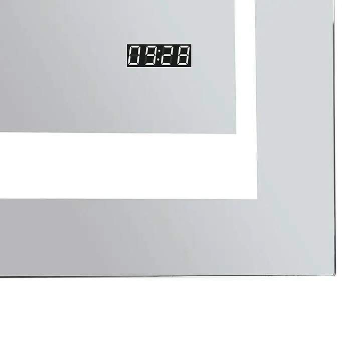 DSK LED-Lichtspiegel Silver Futura - 140 x 70 cm, Sensorschalter - Detailaufnahme