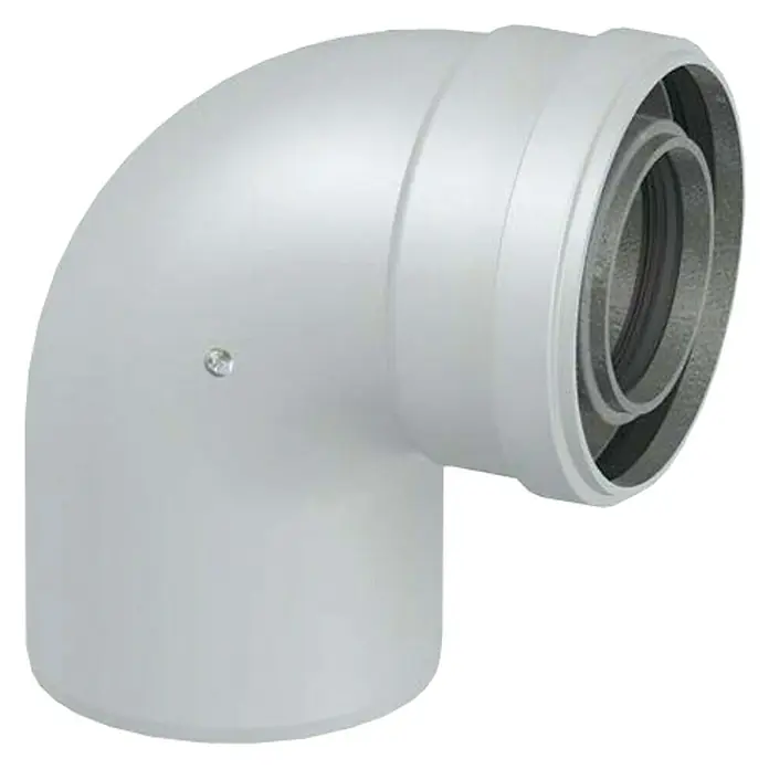 Codo coaxial estanco M/H - Diámetro: 80.110 mm, Ángulo: 90 °