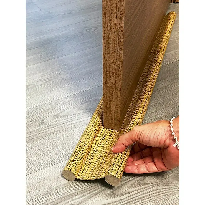 Burlete bajo puerta Rodillo - Roble, Largo: 95 cm, Suelos lisos