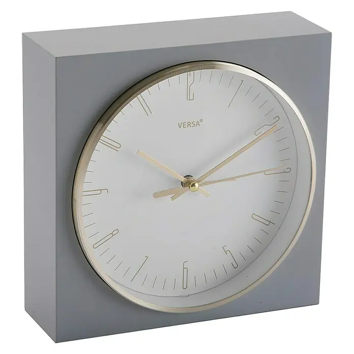 Reloj despertador sobremesa - Gris, 6,5 x 16,5 cm