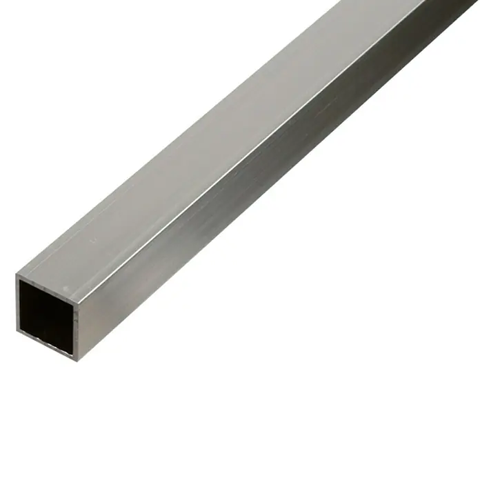 Tubo cuadrado - L x An x Al: 1.000 x 10 x 10 mm, Acero inoxidable, Plateado