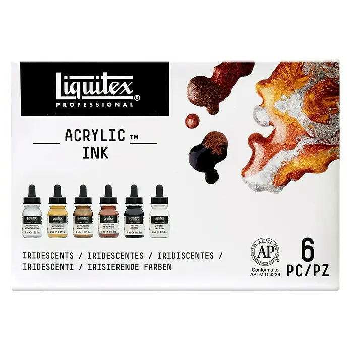 Liquitex Professional Set tekeninkt - Metallic, 6 st. x 30 ml, Fles
