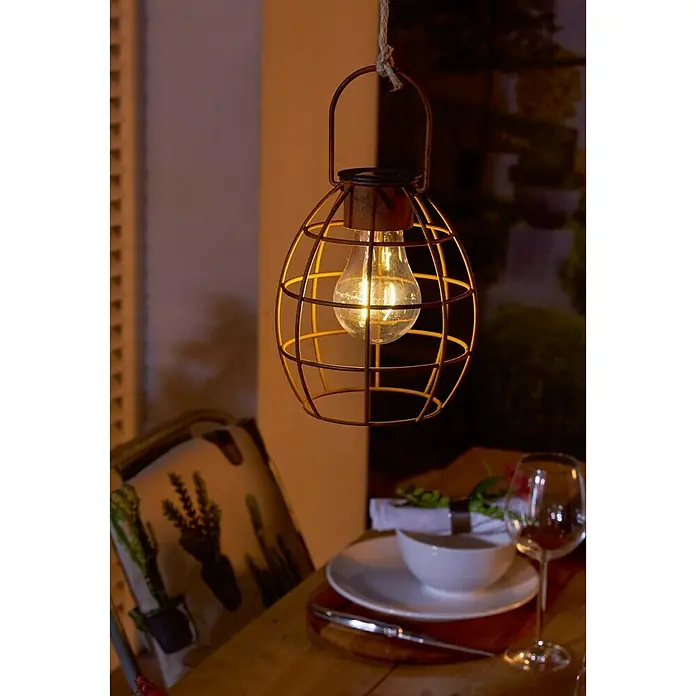 Luxform Solarna viseća svjetiljka Duisburg - LED, Bronca, Ø x V: 13 x 16 cm