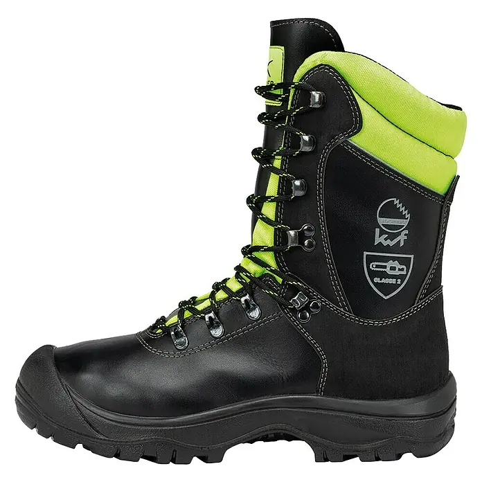 Kübler Forest Schnittschutz-Stiefel - Schuhgröße: 42, Schwarz/Neongelb, S3 - Linke Seitenansicht