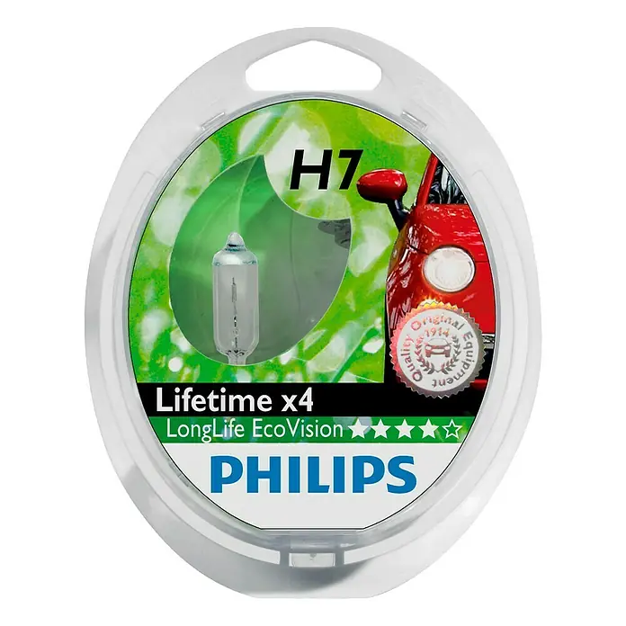 Philips Long Life Eco Vision Koplampen H7 - H7, 2 st. - Vooraanzicht