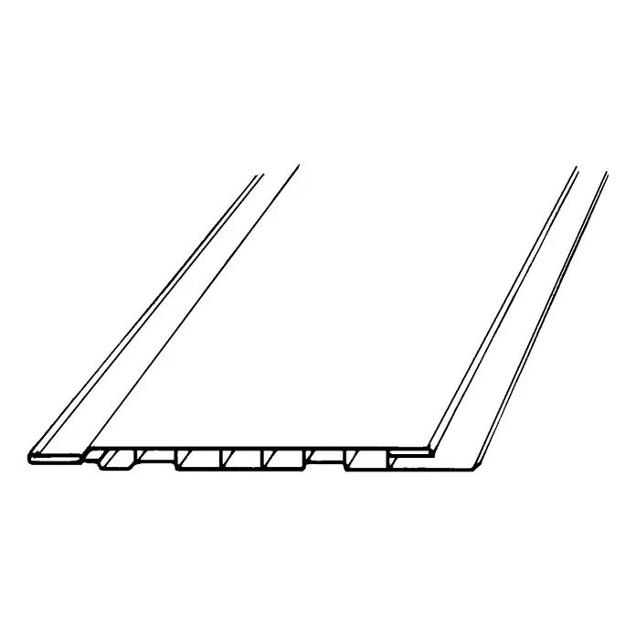 BaukulitVox Profi-Line Schroten - Wit, 3.000 x 201 x 9 mm - Zijaanzicht links