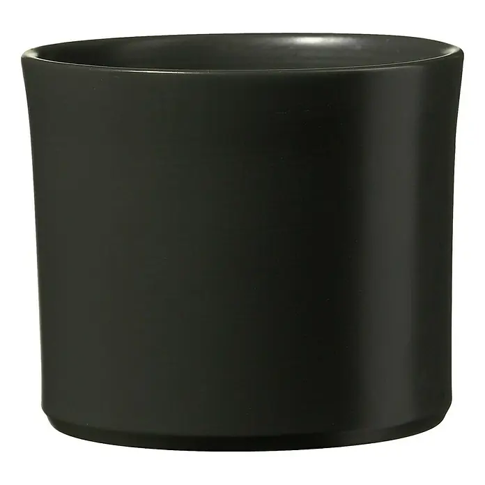 SK Okrugla tegla za biljke Miami - Vanjska dimenzija (ø x V): 22 x 19 cm, Antracit, Keramika, Mat - Pogled sprijeda