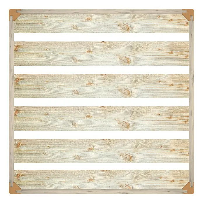 HolzZollhaus Holzkiste A 1/2 - 35 x 35 x 32 cm, Gehobelt, Natur - Vorderansicht