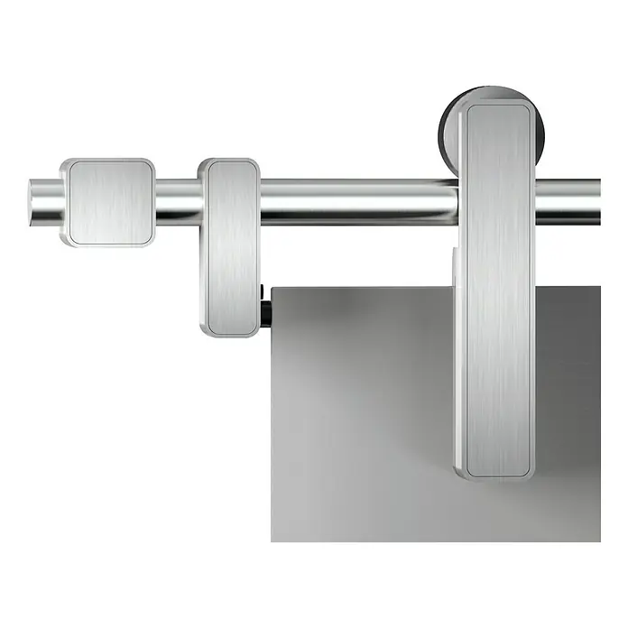 Diamond Doors Schiebetürbeschlag Tender - Edelstahloptik, Geeignet für: Ganzglas-Schiebetüren, 200 cm