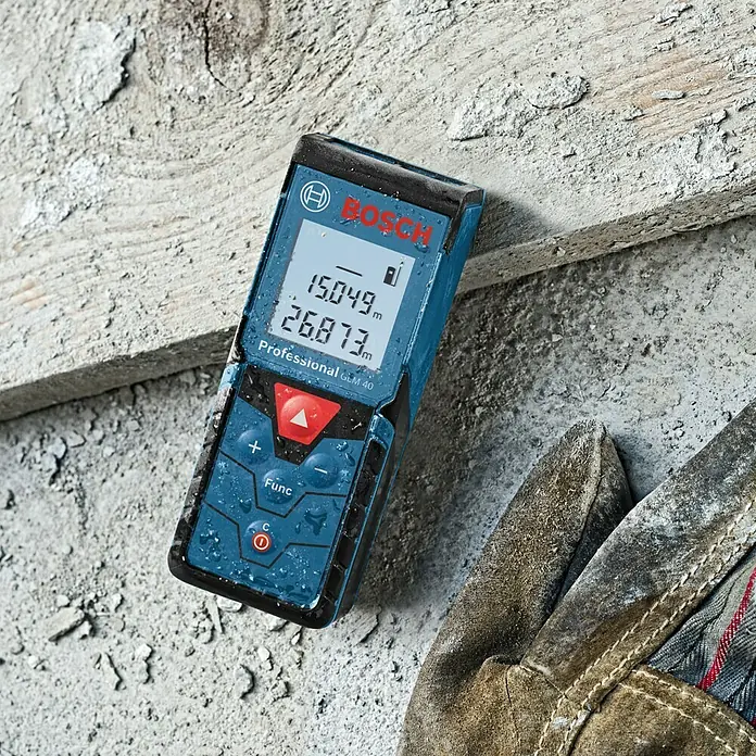 Bosch Professional Laserski daljinomjer GLM 40 - Mjerni opseg: 0,15 - 40 m - Pogled odozgo