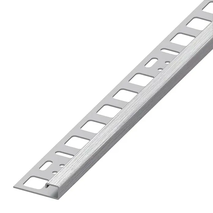Vierkant profiel - Roestvrij staal, 1 m x 12,5 mm, Geborsteld, Roestvrij - Zijaanzicht links