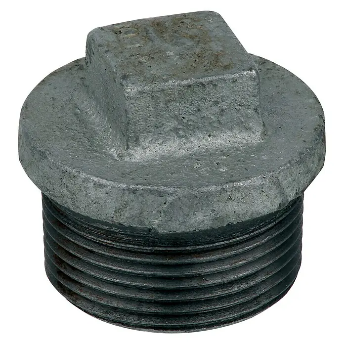 Čep za radijator - 1¼″, Pocinčano - Pogled sprijeda