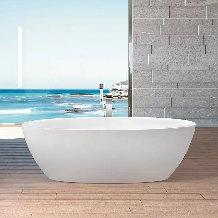 Ottofond Freistehende Badewanne Jade - 190 x 94 cm, Sanitäracryl, Weiß - Stimmungsaufnahme