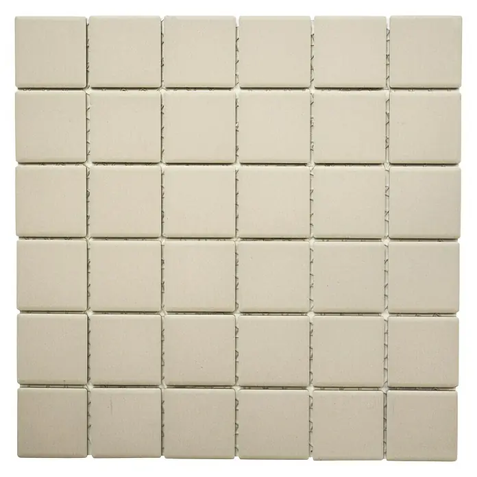 Mosaikfliese Quadrat Uni CU 243 - 29,8 x 29,8 cm, Beige, Matt - Ansicht von oben