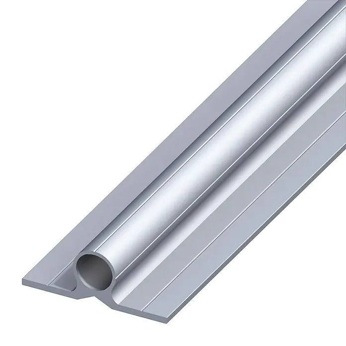 Kantoflex Rohr - 1.000 x 43,5 x 8,5 mm, Aluminium, Blank, 2 Schenkel 180°, Stärke: 1 mm - Linke Seitenansicht
