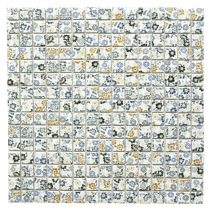 Mosaikfliese Quadrat CG SP06 - 30,5 x 30,5 cm, Bunt, Glänzend - Ansicht von oben
