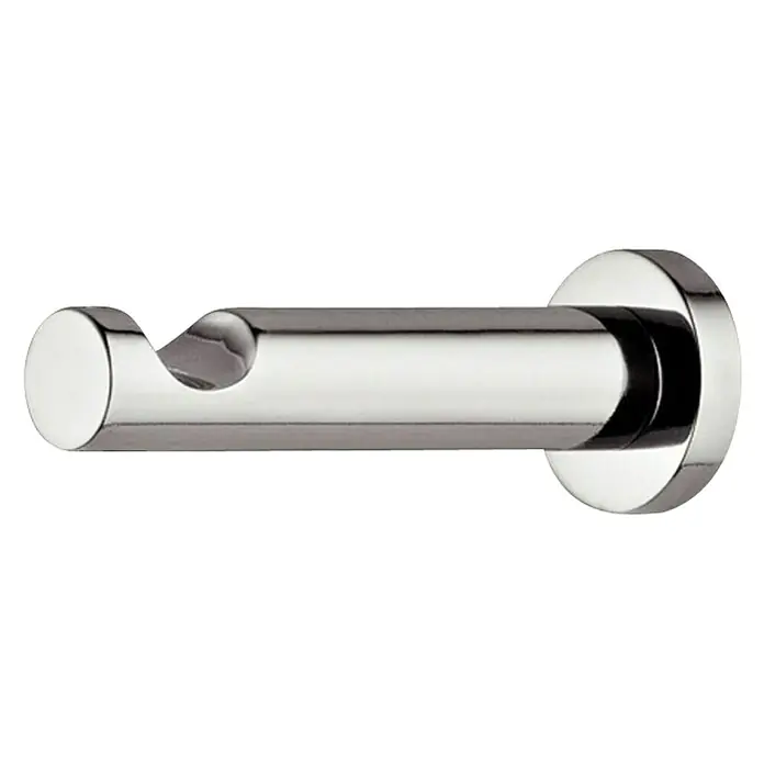 Garderobna kuka - Oprema: 1 kuka, Ø x D: 12 x 55 mm, Mjed, Površina: Krom - Pogled sprijeda