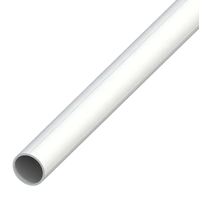 Kantoflex Rundrohr - Ø x L: 15,5 x 1.000 mm, Stärke: 1,5 mm, Hart-PVC, Weiß - Linke Seitenansicht