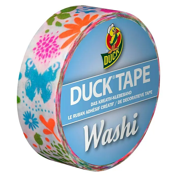 Duck Tape Kreativklebeband Washi - Neon Nature, 10 m x 15 mm - Vorderansicht