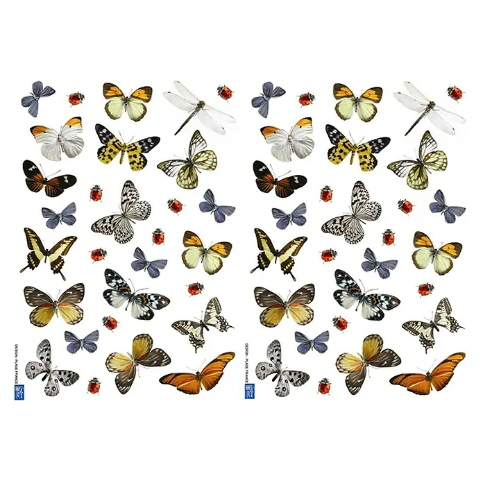 Wandtattoo - Schmetterlinge & Marienkäfer - Ansicht von oben