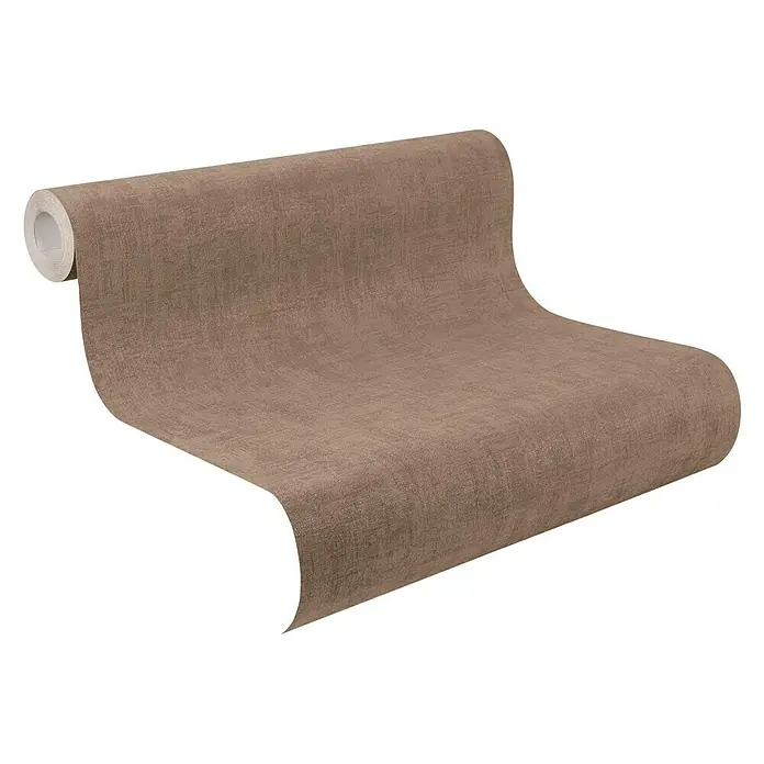 Rasch Vliestapete - Braun, Lebendige Struktur, Uni, 10,05 x 0,53 m