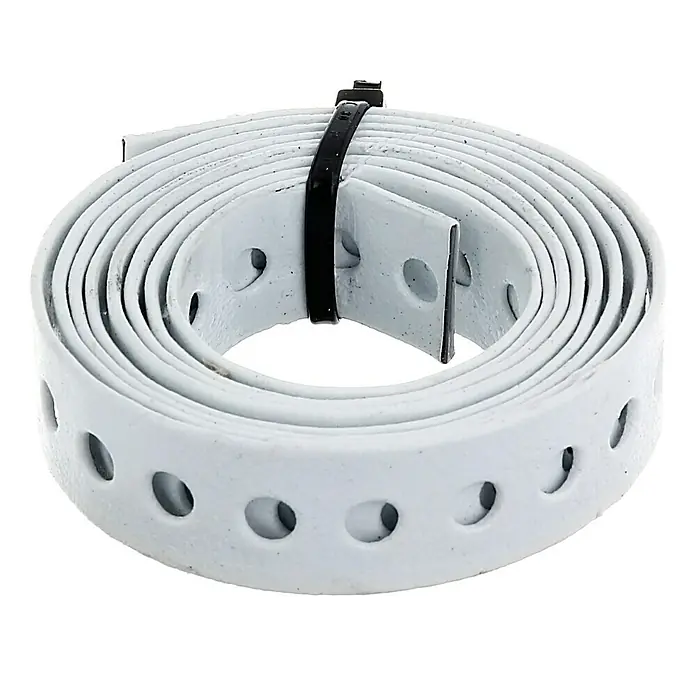 Stabilit Montageband - L x B: 1,5 m x 16 mm, Stärke: 0,9 mm, Stahl, Weiß - Vorderansicht