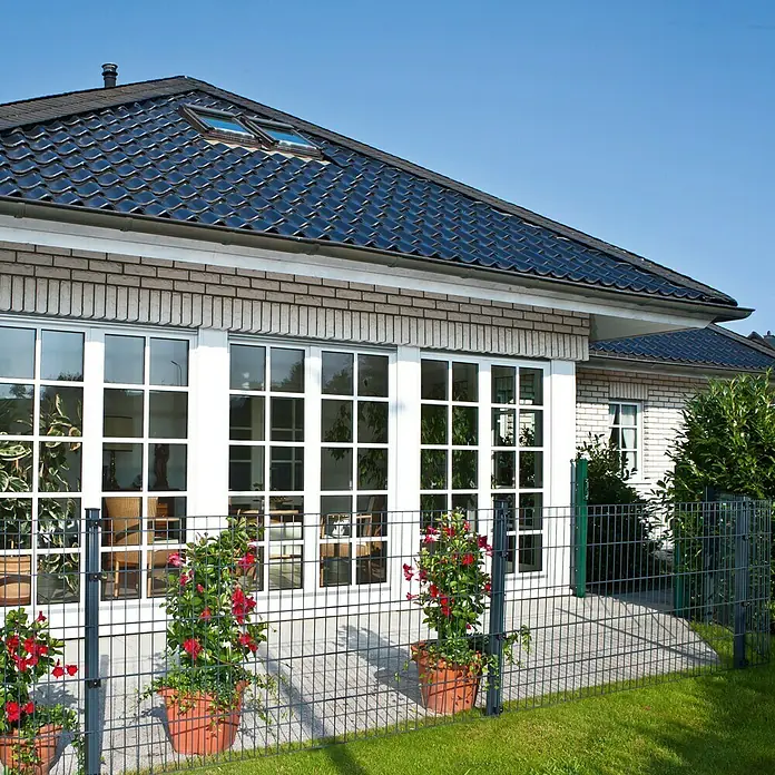 Kraus Dino Trend Mattenzaun - 200 x 100 cm, Anthrazit