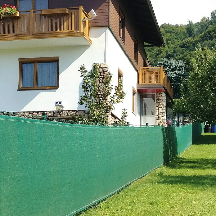 Zaunblende Meterware - Höhe: 1 m, HDPE Gewebe, Grün