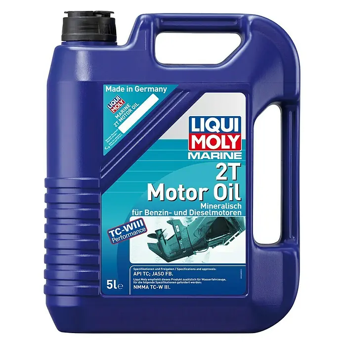 Liqui Moly Marine Motoröl 2T - 5 l, Mineralisch - Vorderansicht