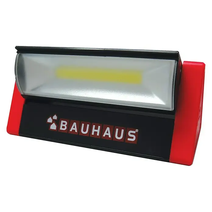 BAUHAUS LED vanjska prijenosna svjetiljka - Na baterijski pogon, Crno-crvene boje, 180 lm - Pogled sprijeda