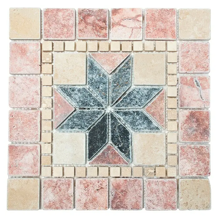 Mosaikfliese Dekor Tivoli XND 43047 - 30,5 x 30,5 cm, Rot - Ansicht von oben