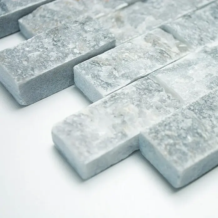 Mosaikfliese Brick Splitface X3D 48196 - 30,5 x 29 cm, Anthrazit, Matt - Vorderansicht