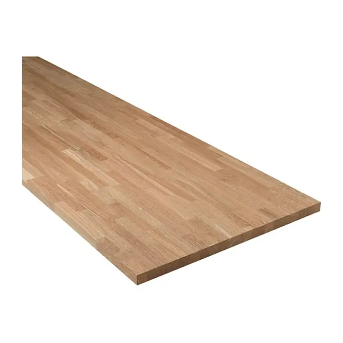 Exclusivholz Encimera de madera maciza - Roble, 400 x 80 x 3,8 cm - Vista de perfil derecho