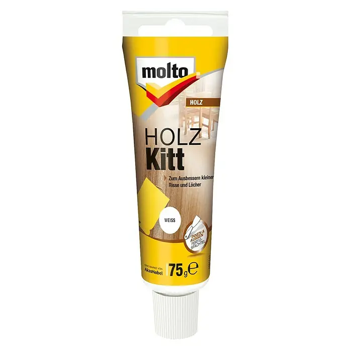 Molto Holzkitt - 50 ml, Weiß - Vorderansicht
