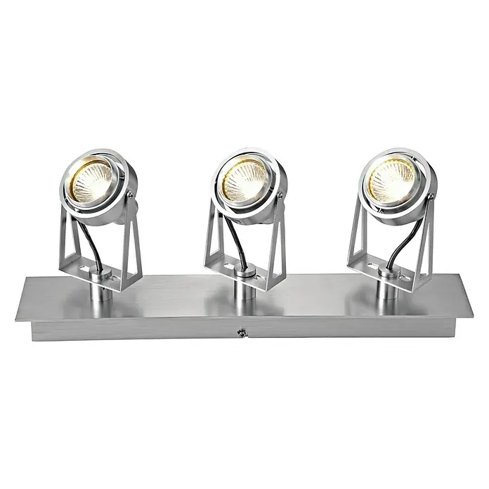 Voltolux Tech Foco para pared y techo - 150 W, L x An x Al: 45 x 8 x 17,5 cm, Plateado, GU10
