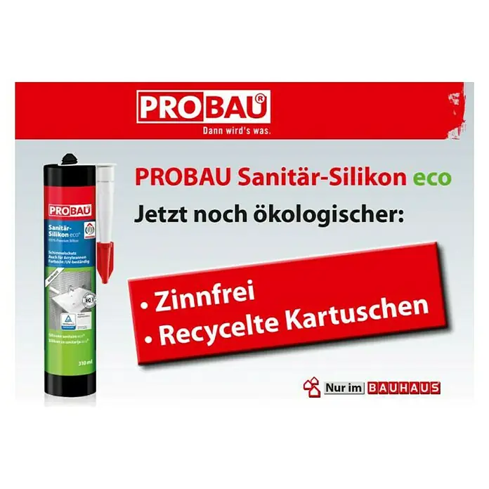Probau eco Sanitär-Silikon - Beige, 310 ml - Vorderansicht