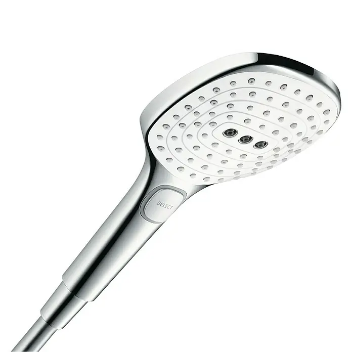 Hansgrohe Handbrause Raindance Select E - Anzahl Funktionen: 3 Stk., Durchmesser: 12 cm, Chrom - Rechte Seitenansicht