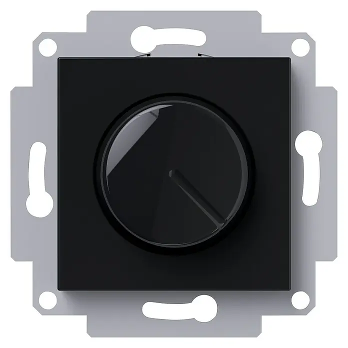 Voltomat ART LED-Dimmer - Anthrazit, 7 W - 110 W, Kunststoff, Unterputz - Vorderansicht