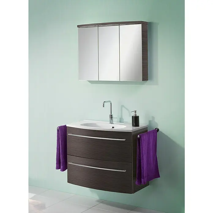Camargue Swing Waschtischunterschrank - 80 x 45,6 x 63 cm, Darkoak, Matt - Stimmungsaufnahme