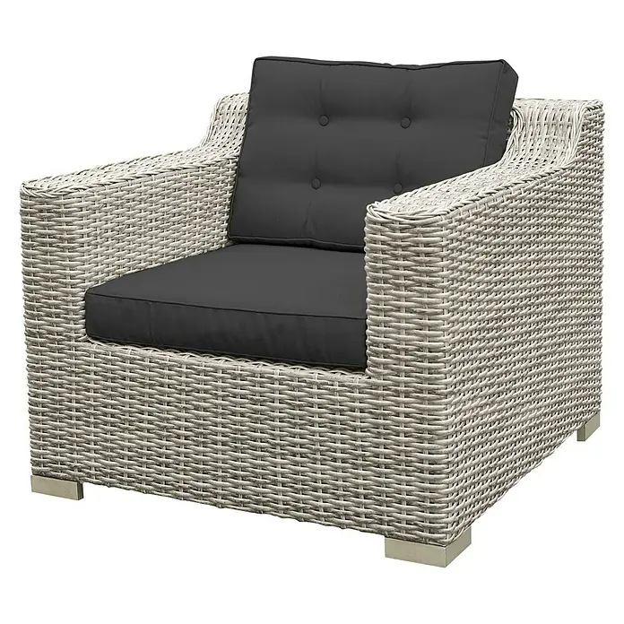 Sunfun Pauline Set lounge namještaja XXL - 4-dij., Bambus siva, Antracit