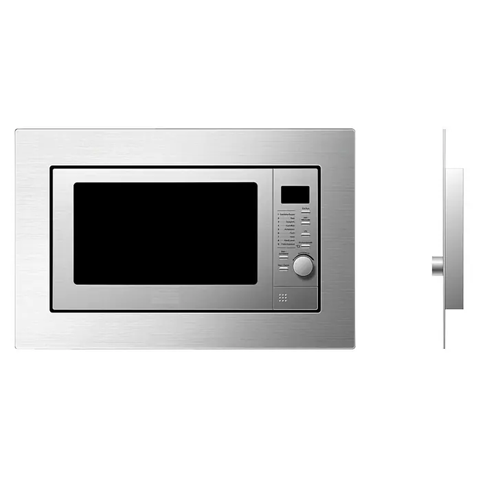 Respekta Premium Winkelküche GLRPL345HWGGKE - 345 x 172 cm, Mit Elektrogeräten, Grau Hochglanz - Vorderansicht