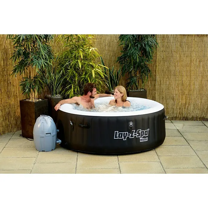 Bestway Lay-Z-Spa Hidromasažni bazen Lay-Z Spa Miami - Ø x V: 180 x 66 cm, Zapremnina: 669 l - Pogled sprijeda
