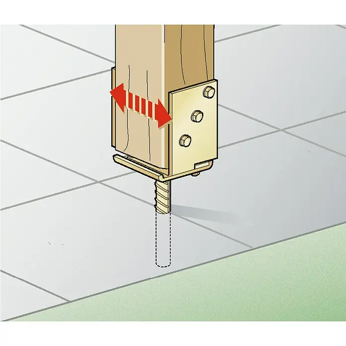 Stabilit U-Pfostenträger - 60 mm - 140 mm, Verzinkt