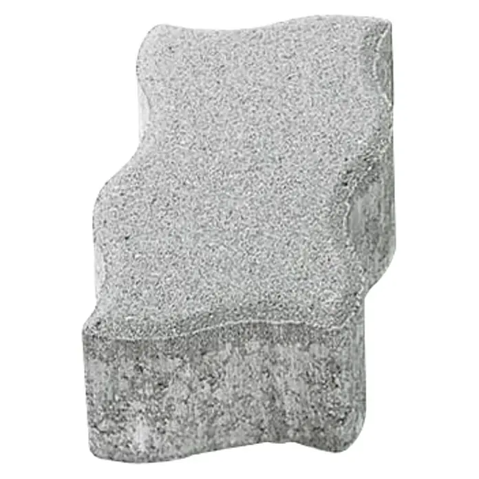 Pflasterstein Wellenverbund - Grau, L x B x S: 22,2 x 11,1 x 5 cm, Gebogen