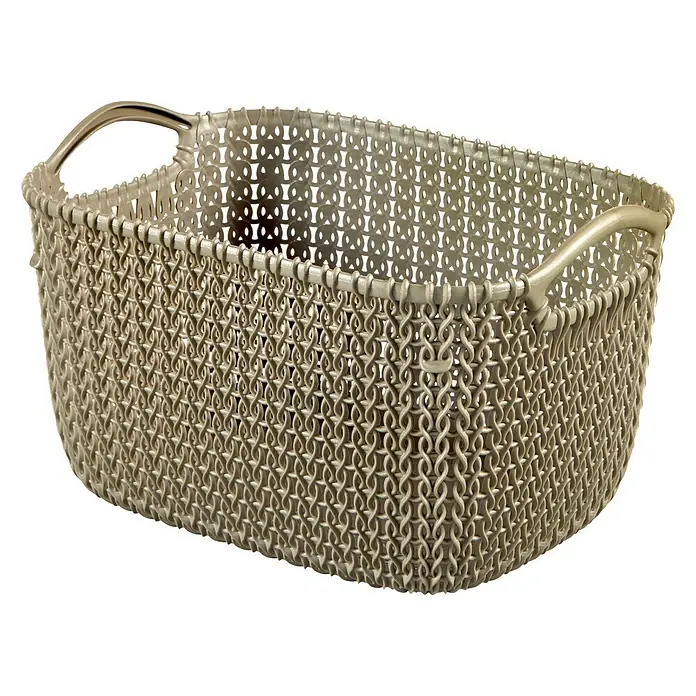 Curver Knit Cesta - Marrón, 8 l, Resina
